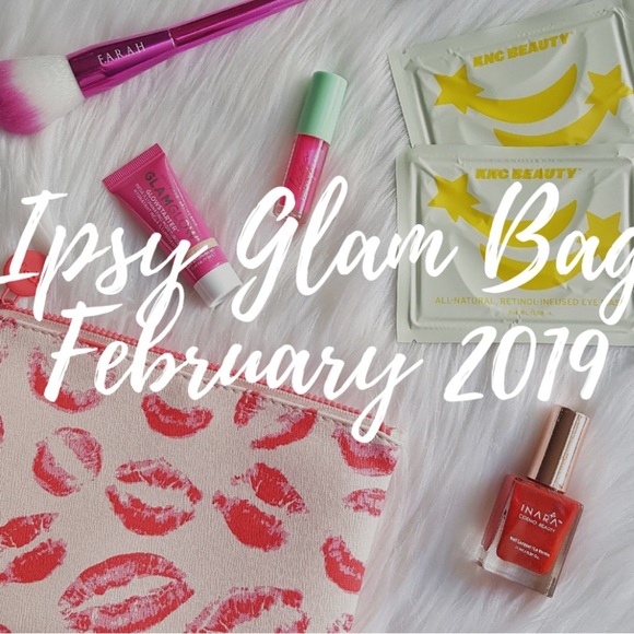 3/$10 Ipsy Glam Bag New February 2019 Light Pink & Hot Pink Kisses Cosmetic Bag - Picture 7 of 9